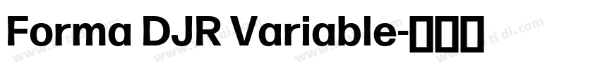 Forma DJR Variable字体转换